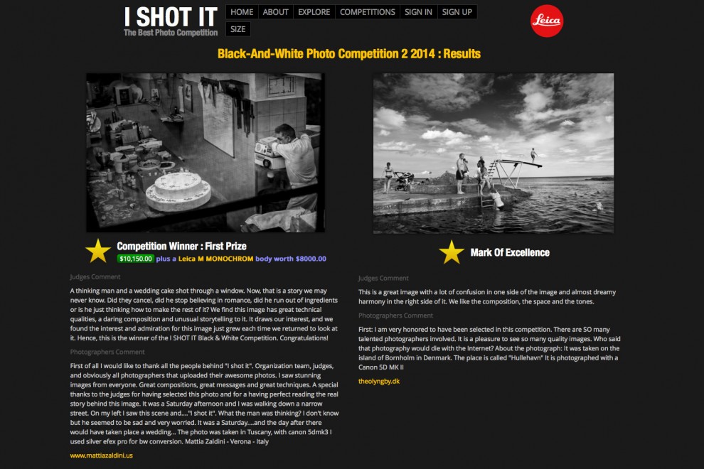 I Shot It Photo Contest