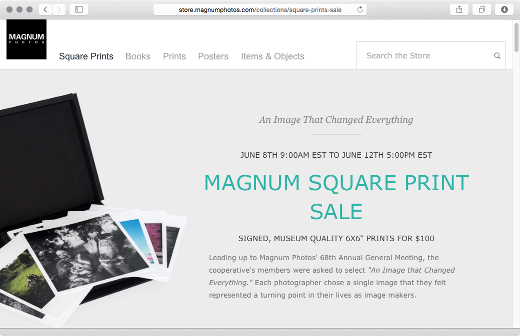 Magnum Square Print Sale