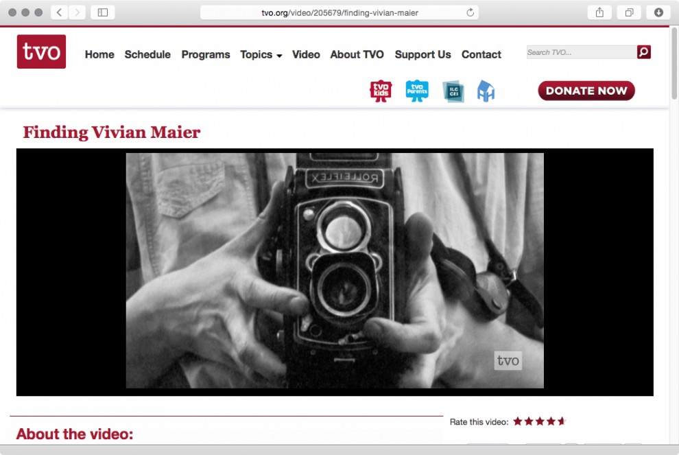 Finding Vivian Maier Streaming Free On TVO.org