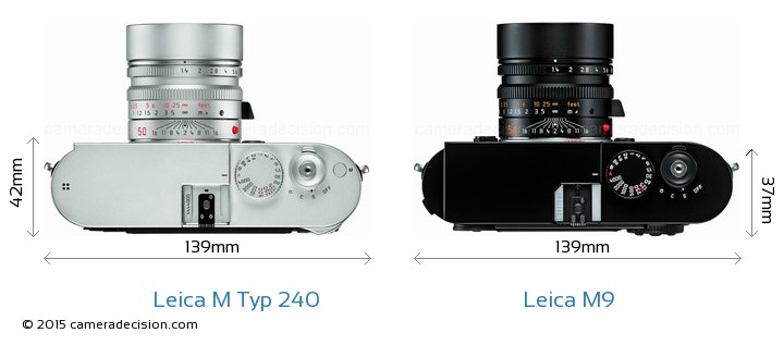 Leica M 240 Review - Size Comparison M9