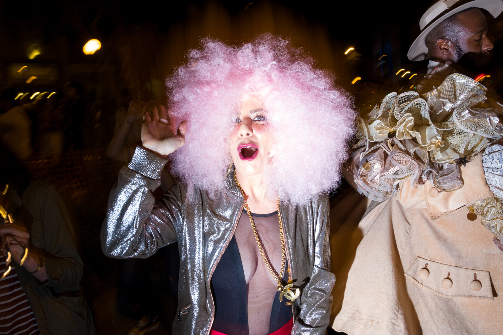 Halloween Street Photography - Pink Hair Lady