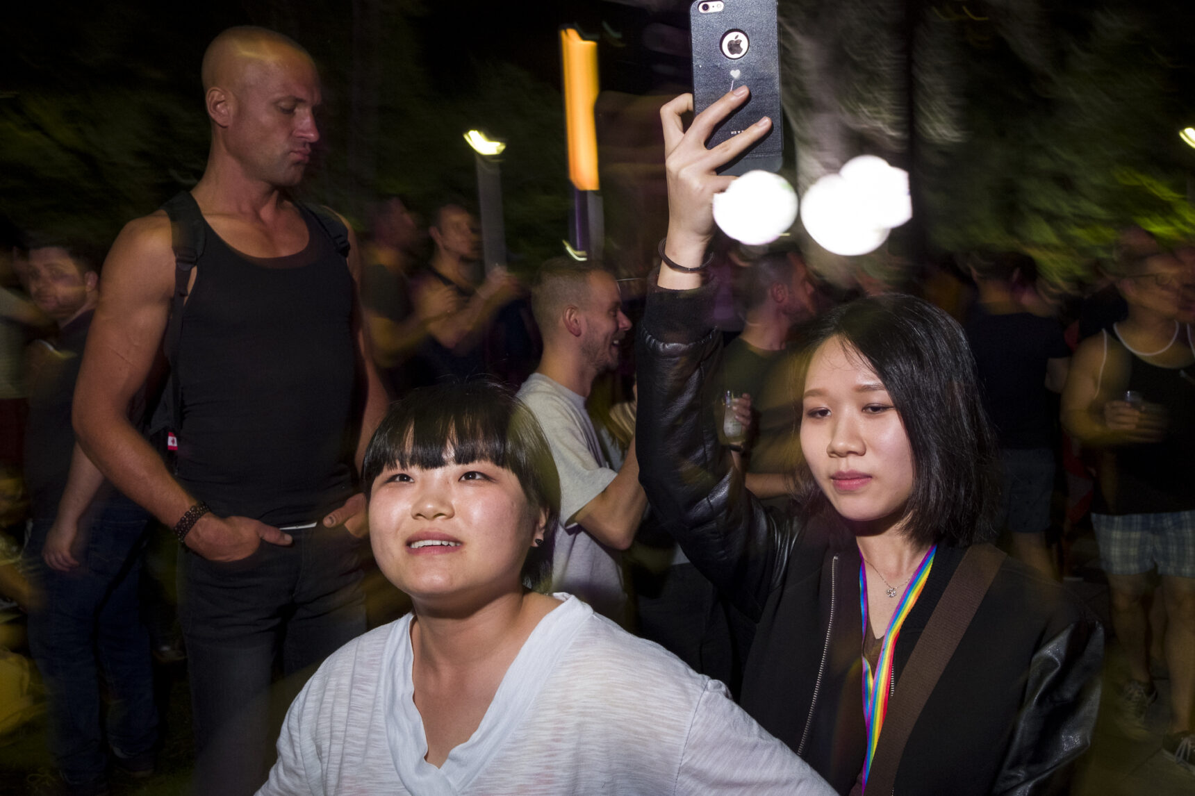 flash street photography - gay pride - shoot at night