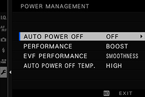 X100V Street Photography Settings - Auto Power Off Off
